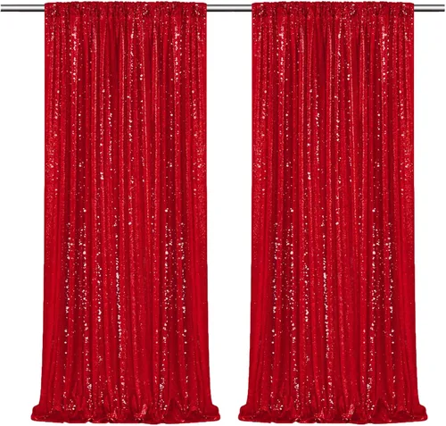 Miniatura 86 de Cortinas de fondo de lentejuelas rosas de 2 piezas, 2 pies x 8 pies, fondo de fotografía, cortina para fiestas con purpurina, fondo de boda, tela