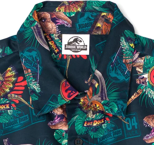 Miniatura 2 de Jurassic World Jurassic Park T-Rex - Camisa de vestir con botones para adulto