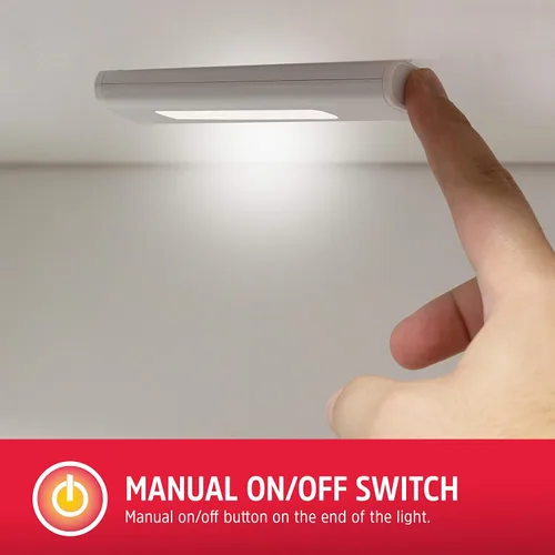Miniatura 5 de Energizer Luz LED para debajo del gabinete, funciona con pilas, regulable, encendido y apagado manual, inalámbrico, montaje magnético de pared