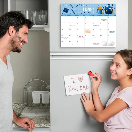 Miniatura 4 de SKYDUE Calendario magnético para refrigerador, calendario de refrigerador 2026-2027 - 11 x 8.5 pulgadas, 18 meses, desde noviembre de 2025 a julio