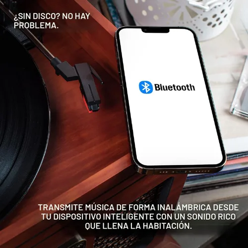 Miniatura 3 de Victrola The Quincy - Reproductor de discos Bluetooth 6 en 1 y centro multimedia con altavoces integrados, tocadiscos de 3 velocidades, reproductor