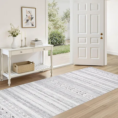 Miniatura 73 de Alfombra grande para sala de estar de 5 x 7: Alfombras marroquíes bohemias, suaves, lavables a máquina, para dormitorio, debajo de la mesa