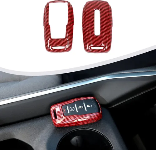 Miniatura 13 de Funda de llavero ABS para Dodge RAM 1500 2500 3500 2018-21023, carcasa protectora de llavero inteligente sin llave (azul)