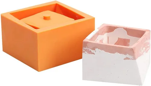 Miniatura 14 de NICOLE Molde de silicona para maceta, moldes de cemento para cenicero, moldes para plantas suculentas