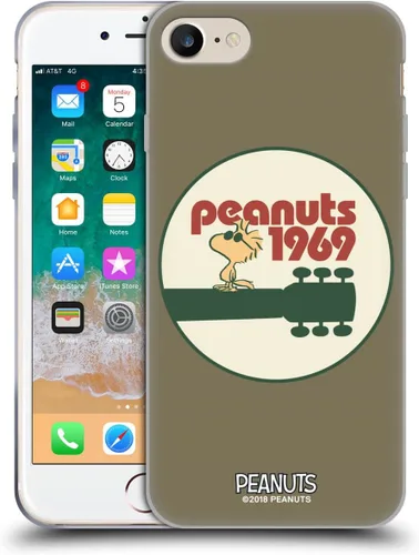 Miniatura 148 de Head Case Designs Funda de gel Woodstock 50th con licencia oficial de Peanuts Snoopy Guitar 1969 [protección de grado militar] compatible con Apple