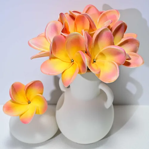 Miniatura 21 de Regalos de Cumpleaños para Mujeres 8pcs Flores Rosa Claro PU Tacto Real Flores Regalos para Mujeres para Navidad Flores Artificiales para Bricolaje