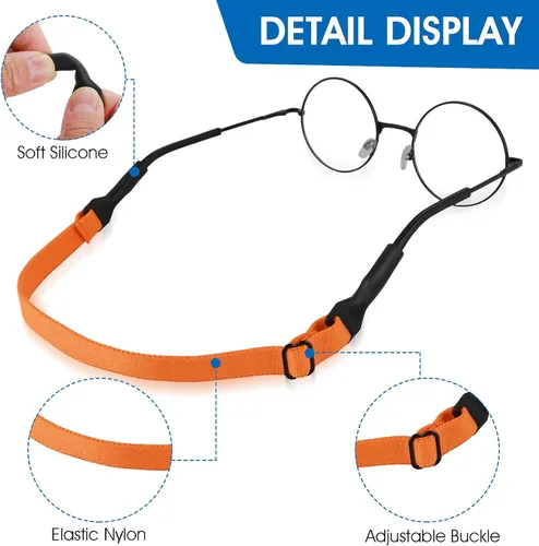 Miniatura 5 de Amabro Adjustable Glasses Straps, 4 PCS Universal Eyewear Retainer Lanyards No Tail for Men, Women, Kids