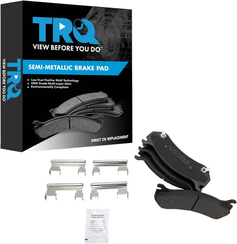 Miniatura 18 de TRQ Pastillas de freno delanteras semi metálicas compatibles con Ford Expedition 2018-2021 F-150 2018-2020 Lincoln Navigator 2018-2022