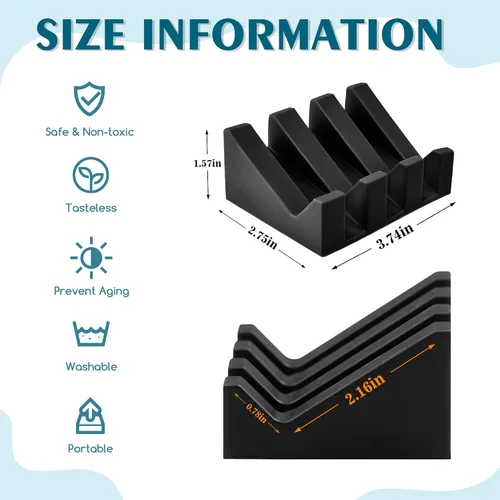 Miniatura 2 de Jabonera Autodrenante con Soporte, Jabonera de Silicona, para Baño, Cocina, Esponjas, Puede Extender la Vida del Jabón, Mantiene las Barras de Jabón