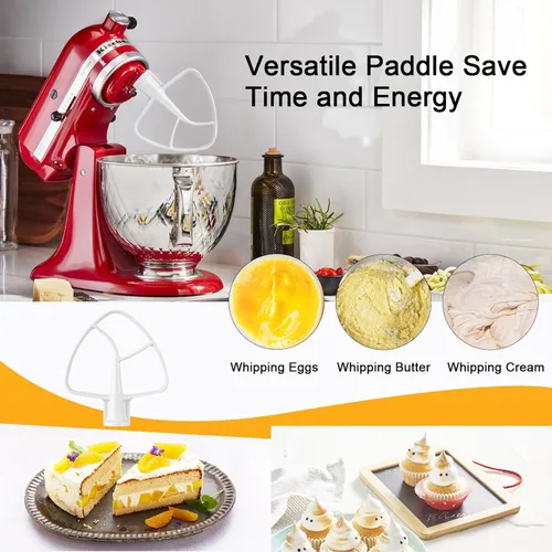 Miniatura 4 de Batidor plano recubierto K45B para mezclador KitchenAid, accesorio mezclador de ayuda de cocina, accesorios mezcladores Kitchenaid mezclador
