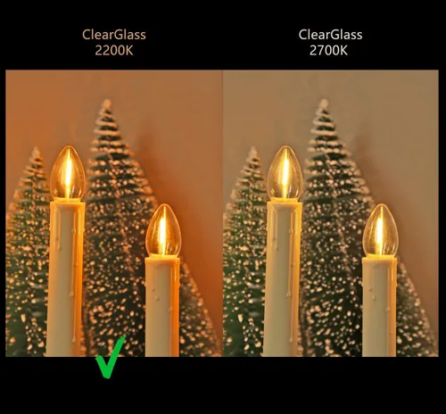 Miniatura 5 de KGC Bombilla de Lámpara de Sal LED – Bombillas LED de 0.6 W para luz nocturna – Bombillas de repuesto C7 para velas y candelabros de ventana