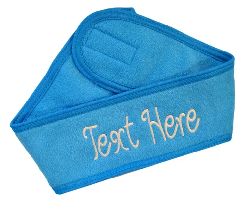 Miniatura 9 de Funny Girl Designs Diadema de spa personalizada bordada con texto personalizado de tu elección (negro)