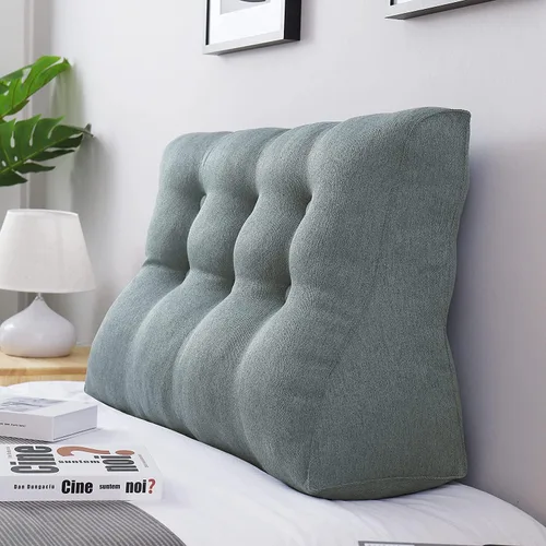 Miniatura 14 de Almohada de cuña elevada para cabecero de cama individual, cojín de apoyo para sentarse en la cama, respaldo de cama, almohada de lectura para sofá