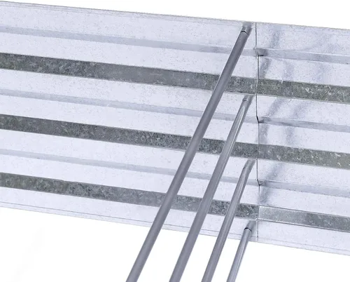 Miniatura 4 de Camas de jardín elevadas galvanizadas para verduras, caja de plantación grande de metal, kit de jardinería de acero para flores y hierbas