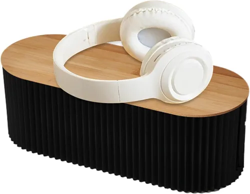 Miniatura 9 de Caja de organización de cables con tapa de madera Caja organizadora de cables grande para ocultar la regleta de alimentación y debajo