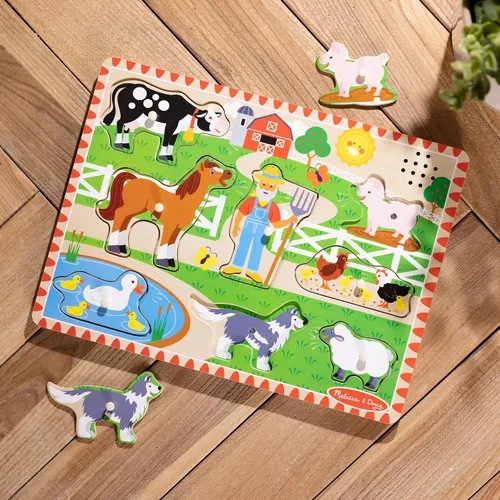 Miniatura 9 de Melissa & Doug - Rompecabezas con sonido (8 piezas), Granja de McDonald's, Multicolor