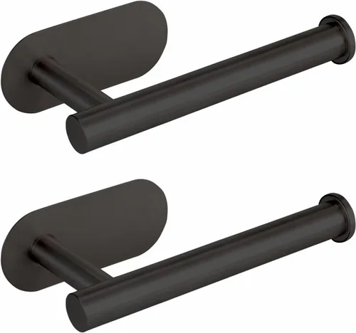 Miniatura 23 de Soporte para papel higiénico autoadhesivo, sin taladrar para baño, baño, baño, soporte de pared, acero inoxidable (dorado)