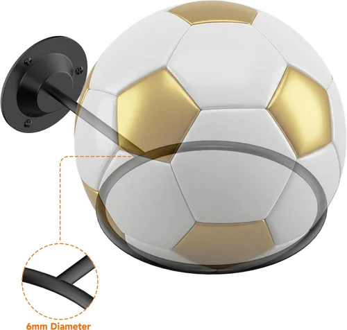 Miniatura 4 de S SUCHEK Soporte para pelotas de baloncesto y deportes, soporte de pared para baloncesto, fútbol, voleibol, fútbol, rugby