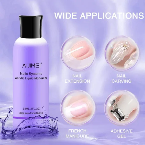 Miniatura 2 de Monómero líquido acrílico para sistema de uñas, 4.1 fl oz/4fl.oz para aplicación de polvo acrílico, monómero acrílico para uñas acrílicas