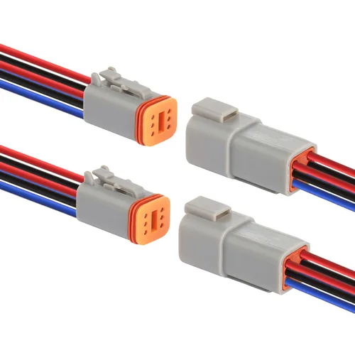 Miniatura 12 de Deutsch Conector DT de 2 Pines, Conector Eléctrico Automotriz Impermeable DT de 2 Vías Macho Hembra Enchufe Arnés de Cableado, con Cable de Alambre