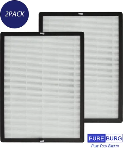 Miniatura 2 de PUREBURG Filtro de repuesto compatible con purificador de aire TaoTronics TT-AP007, 2 unidades de carbón activado HEPA H13 2 en 1 4 etapas