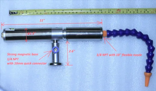 Miniatura 2 de Vortex Cool Tool - Pistola de aire frío, enfriador de puntos de tubo de vórtice de acero inoxidable, enfriador de puntos flexible, refrigerante