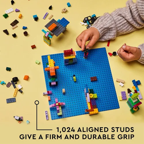 Miniatura 4 de LEGO Classic Blue Baseplate 11025 - Juego de juguetes de construcción para niños en edad preescolar, niños y niñas a partir de 4 años (1 pieza)