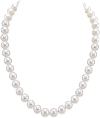 Miniatura 10 de The Pearl Source Real Pearl Necklace for Women with AAA+ Quality Round White Freshwater Genuine Cultured Pearls