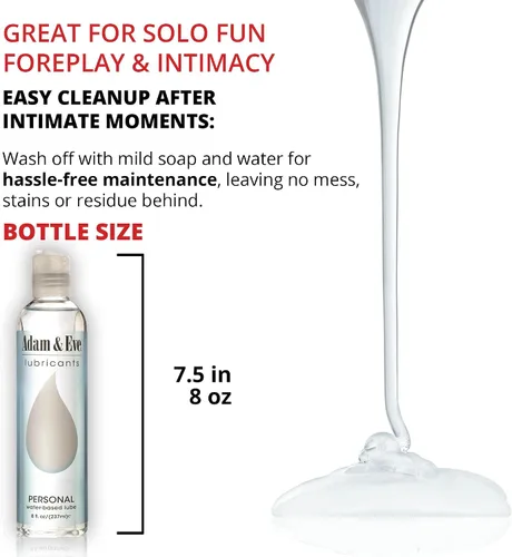 Miniatura 4 de Adam & Eve Lubricante personal a base de silicona, lubricante sexual para adultos para mujeres, hombres, parejas, lubricantes para intimidad