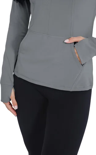Miniatura 5 de Yogalicious Nude Tech - Chaqueta de manga larga con media cremallera y bolsillos frontales