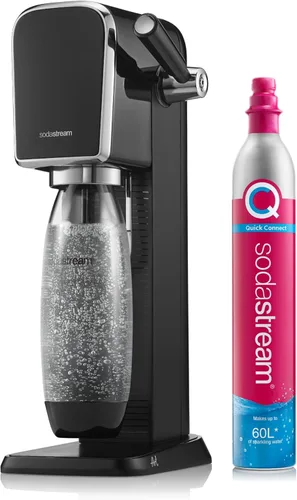 SodaStream Máquina de agua con gas Art (negro) con CO2 y botella apta para lavavajillas
