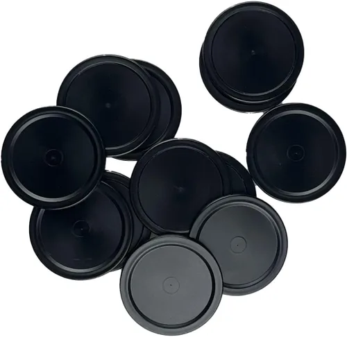 Miniatura 3 de Paquete de 12 discos de hockey de aire de 2.5 pulgadas para mesa de tamaño pequeño Negro