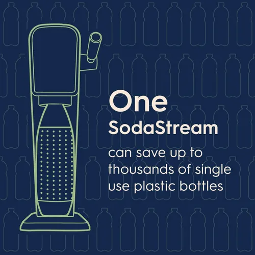 Miniatura 10 de SodaStream - Máquina de agua con gas ART PAQUETE DE VALOR Sistema de CO2 CQC Incluye 2 cilindros de CO2, 2 botellas aptas para lavavajillas