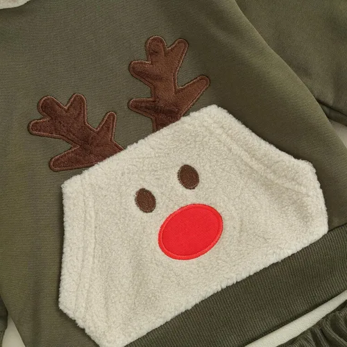 Miniatura 5 de Hoanselay Conjunto de sudadera de manga larga con capucha y pantalones de otoño e invierno para bebé niño