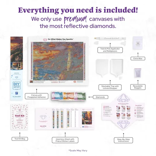Miniatura 3 de DIAMOND ART CLUB Kit de pintura de diamantes Apex of Fate, divertidas manualidades para adultos, lienzo cuadrado de arte de diamantes por Chuck