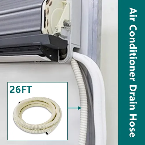 Miniatura 7 de Daisypower Tubo de manguera de drenaje de aire acondicionado, 26 pies para aire acondicionado sin conductos, sistema de bomba de calor, solo