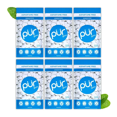 Miniatura 37 de PUR Gum Chicle sin Aspartamo 100% Xilitol Chicle con sabor natural a canela, 55 piezas (paquete de 1)