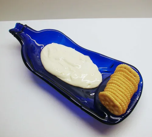 Miniatura 3 de UpC- Plato de inmersión reciclado para botellas de vino azul cobalto