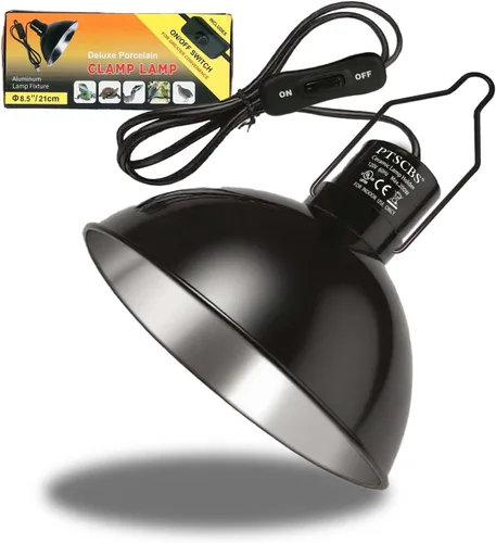 Lámpara estándar de cúpula de 8.5 pulgadas para lámparas de calentamiento de reptiles, emisores de calor cerámicos para objetos, hasta 200W para
