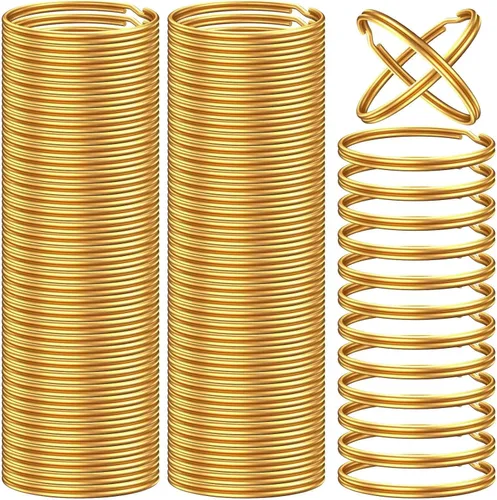 Miniatura 9 de 100 piezas de anillos de llavero divididos a granel para llaveros y manualidades (bronce 25 mm)