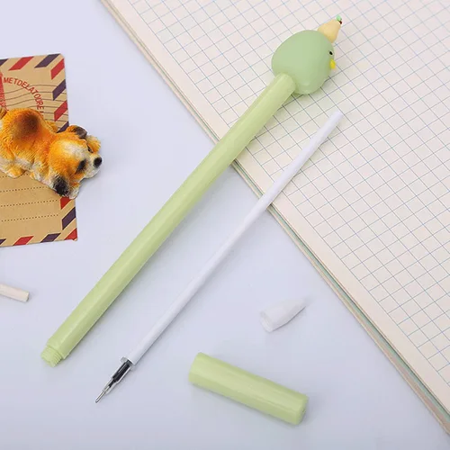 Miniatura 5 de KRIZJUES 12 unidades de bolígrafos de tinta de gel Kawaii bonitos, adecuados para escribir, regalos para niños y maestros, recarga negra de 0.5mm
