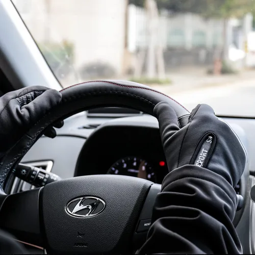 Miniatura 5 de Hikenture. Guantes de ciclismo de invierno, para hombres y mujeres. Guantes térmicos para bicicleta con dedos completos, para pantallas táctiles