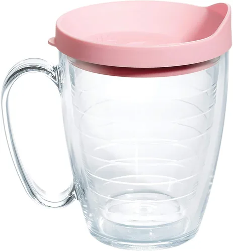 Miniatura 12 de Taza de viaje Tervis de doble pared transparente y colorida con tapa fabricada en Estados Unidos mantiene las bebidas frías y calientes, 24 onzas