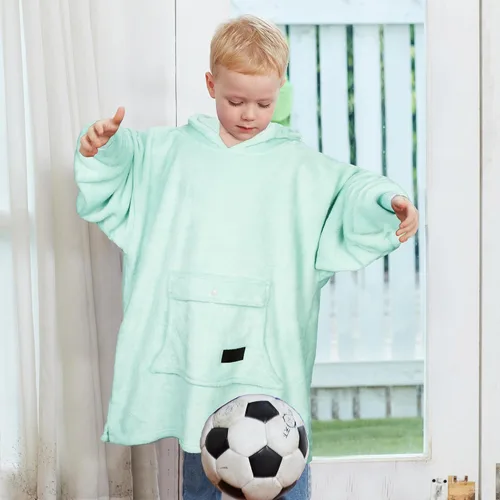 Miniatura 2 de Catalonia - Sudadera con capucha de gran tamaño para niños, sudadera de forro polar portátil con bolsillo frontal grande, para niños de 4 a 12 años