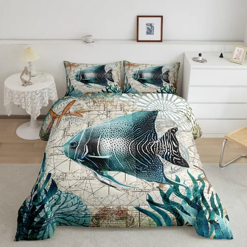 Miniatura 16 de Erosebridal Juego de ropa de cama individual de animales del zoológico para niños, lindo juego de edredón de animales salvajes de dibujos animados