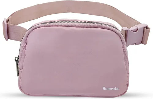 Miniatura 49 de Cangurera cruzada para mujer, mini bolsa para cinturón de 1 litro con correa ajustable de 32 a 51 pulgadas, bolsa de cintura pequeña para viajes