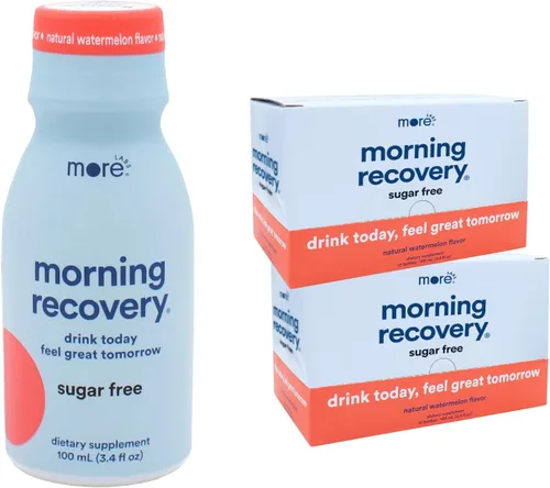 Miniatura 10 de Morning Recovery Electrolitos, Fórmula Patentada de Bebida de Cardo Mariano para Hidratar Mientras Bebes, DHM Líquido Altamente Soluble, Sin OGM