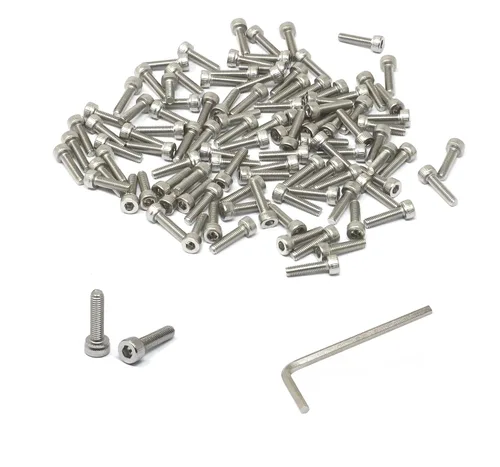 Miniatura 254 de iexcell 25 piezas M4 x 60/65/70/75/3.150 in paso de rosca 0.028 in acero inoxidable 304 cabeza hexagonal Tornillos Tornillos surtido Kit