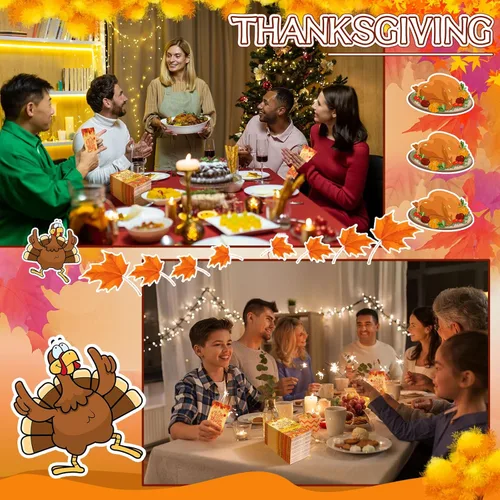 Miniatura 5 de Karenhi 150 servilletas de papel desechables de 3 capas de Acción de Gracias, servilletas de papel desechables de calabaza de otoño, toallas