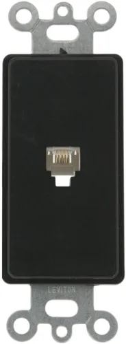 Miniatura 3 de Leviton Decora Insert, 6P4C, terminales de tornillo, 40649-T, almendra clara Marrón (Light Almond)